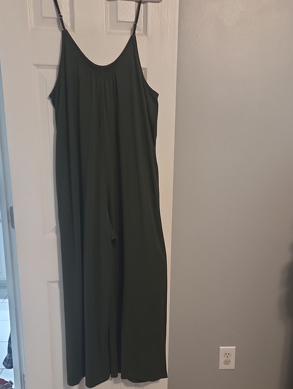Women’s Dark Green Wide-Leg Jumpsuit